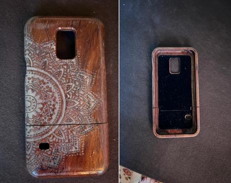 Dreveny mandala ochranny kryt na mobil, apple