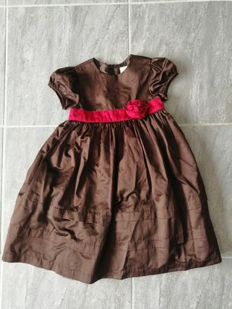 Hnedé prémiové šaty gymboree, v104-110,5-6r, gymboree,104