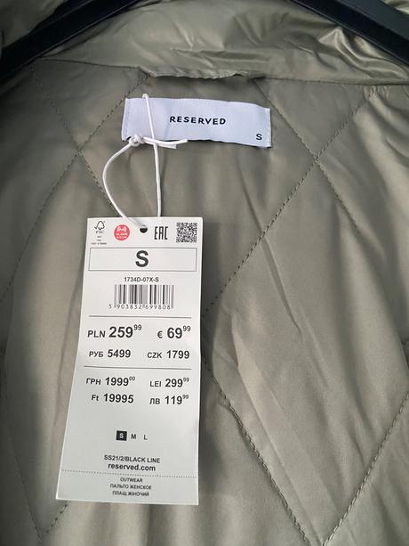 Oversize bunda reserved, reserved,36 / s