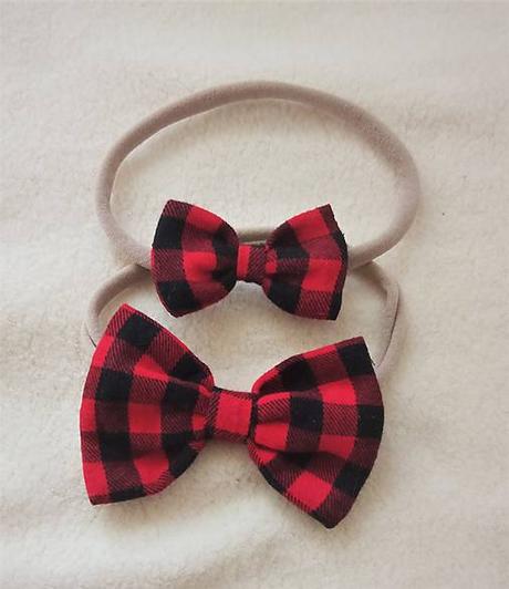 Červenočierna mašlička - čelenka,