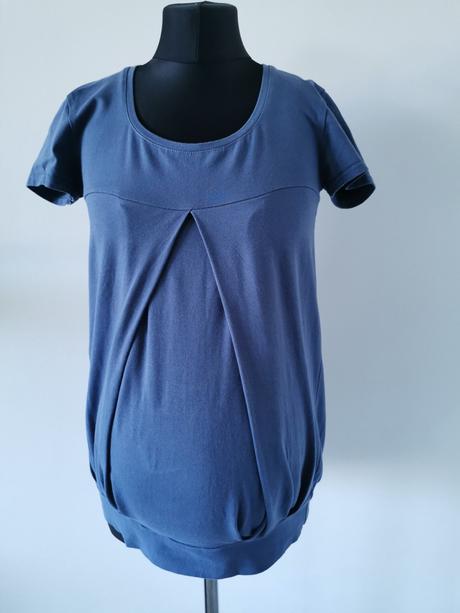 Tehotenské modré tričko s krátkym rukávom pentelka, m