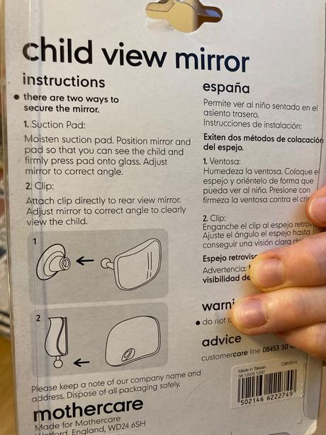 Zrkadielko do auta, mothercare