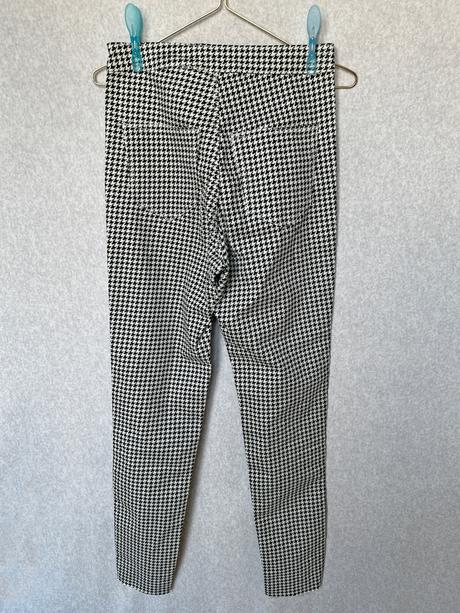 Skinny nohavice - pepita vzor, h&m,34