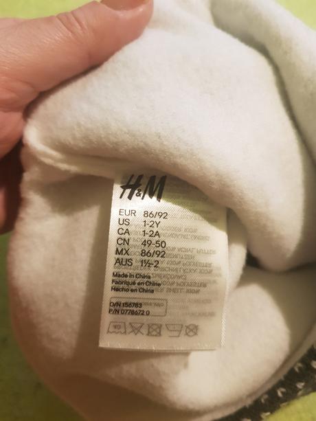 H&m zimná čiapka a rukavice 86/92, h&m,86