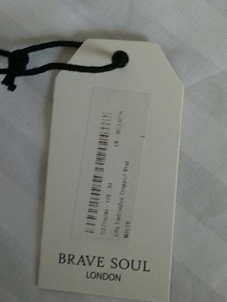 Dámsky bielo červený crop top, brave soul, l