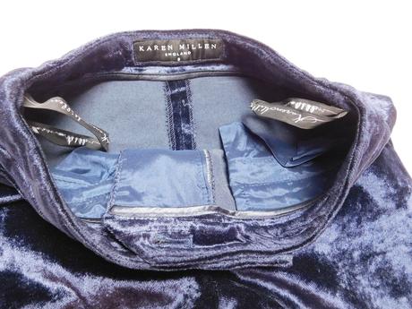 Karen millen luxusne zamatove nohavice, 34
