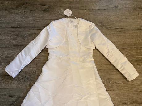 Luxusne slavnostne saty s bolerkom zn. kommunion, 152