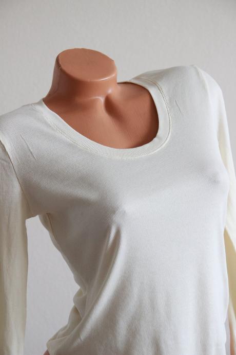 Krémový bavlnené body tričko h&m, m, h&m,m