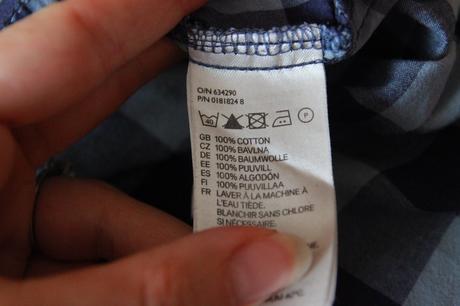 Bavlnené kockovaná košeľa, h&m xs, h&m,xs