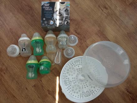 Tommee tippee sterilizator, fľaša, cumlík, tommee tippee