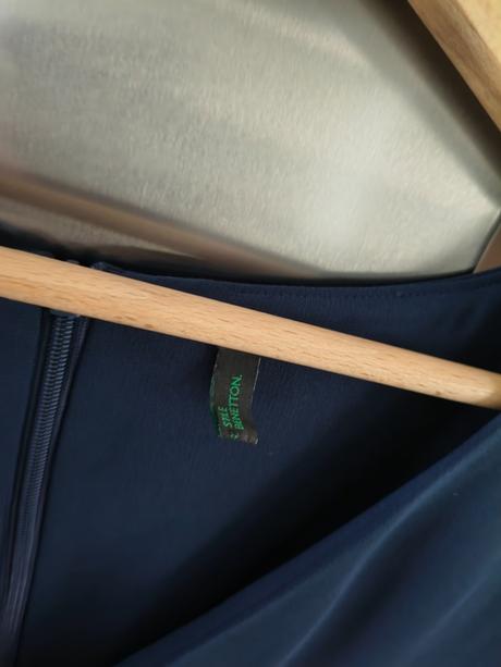 Benetton tmavo modré midi šaty m, benetton,m