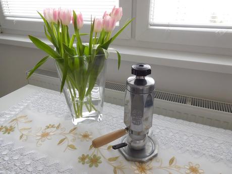 Art deco maďarský ftm unipress chrómový,, 