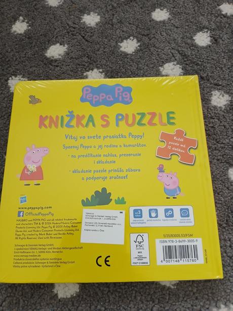 Knizka s puzzle peppa pig, 