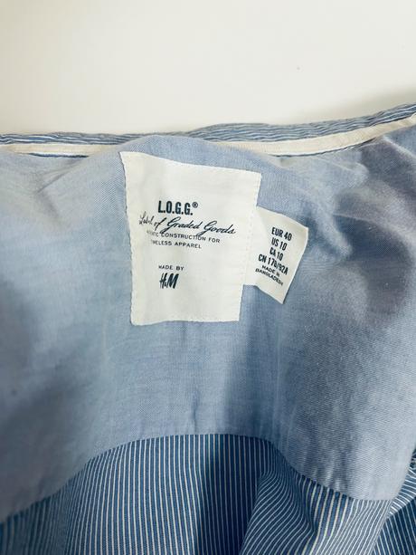 Štýlová pruhovaná košeľa h&m, h&m,40