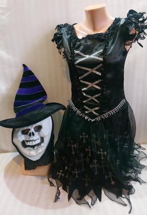 3-dielny kostým čierna čarodejnica, crazy days, 40,