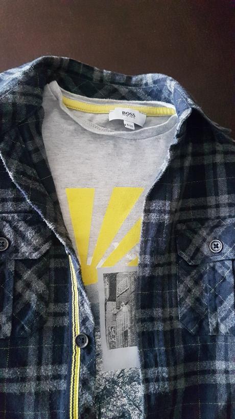 Set flanelova kosela a tricko hugo boss s dlhym ru, hugo boss,128