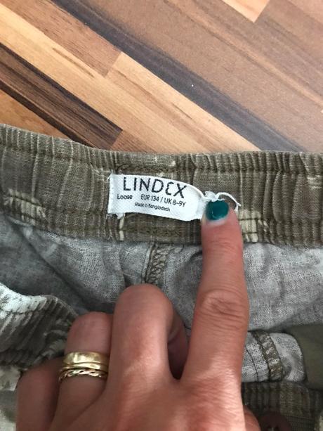 Veľ. 134 zn. lindex plátené kraťasky, lindex,134