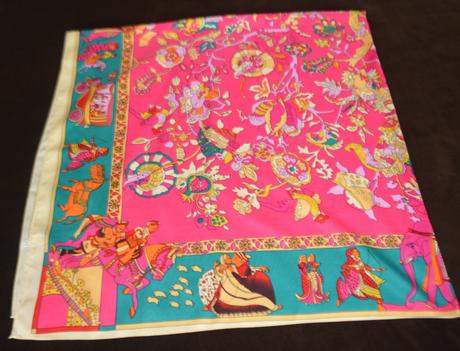 Veľká vzorovaná šatka, 40 percent hodváb, xxl