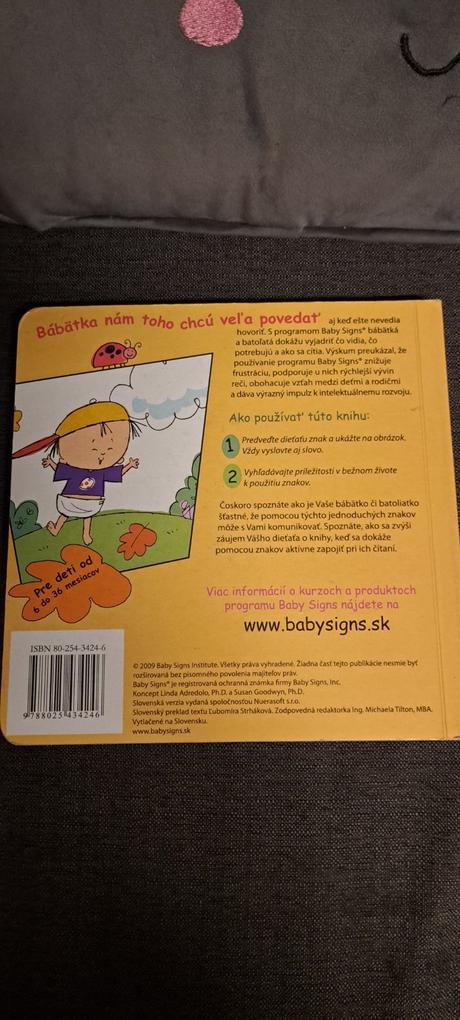 Detská knižka znakovanie, 