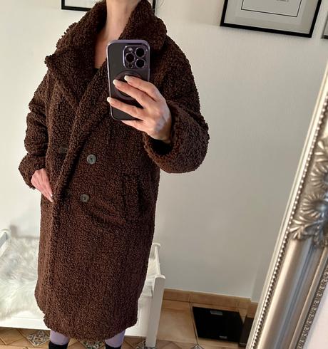 Čokoládový teddy kabat, s