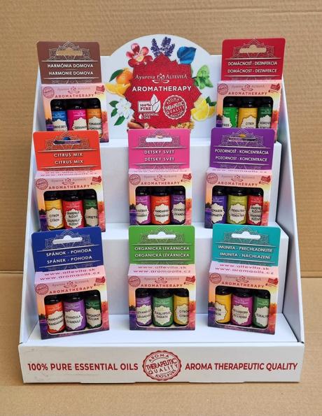 Sety 3 esenciálnych olejov + aromalampa gratis, 