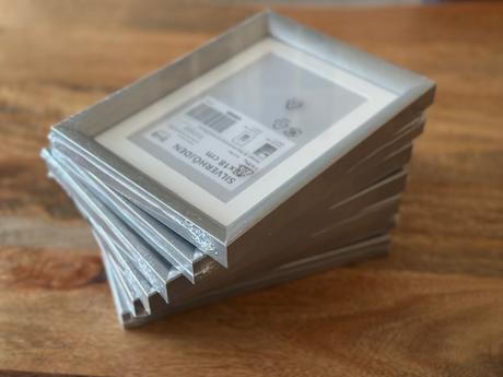 Ikea strieborné rámček 13 krát 18 cm,