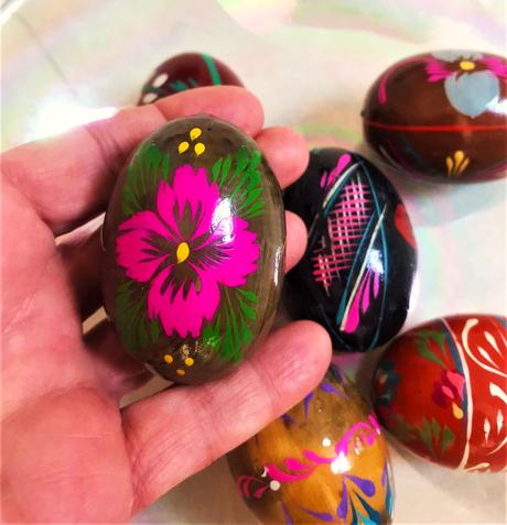 Drevené kraslice 6 ks, 