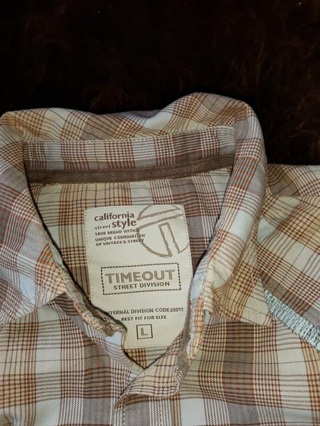 Pánska kockovana košeľa l timeout, timeout,l