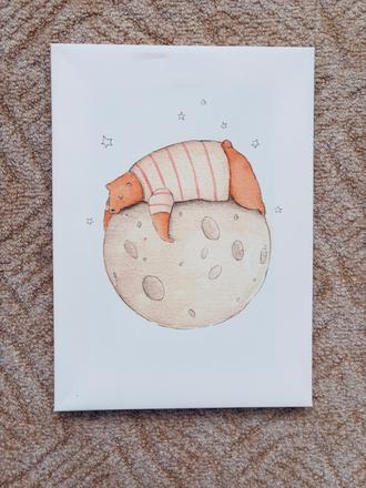 Detský obraz s medvedíkom,