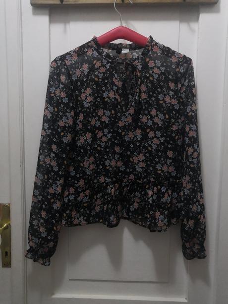 Kvetovaná blúzka, h&m,xs
