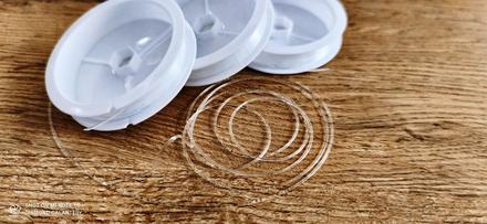 Náramková guma 1 mm - priesvitná - 5 metrové balen, 