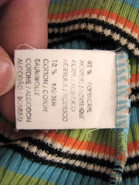 Farebné pásikavé tričko, m