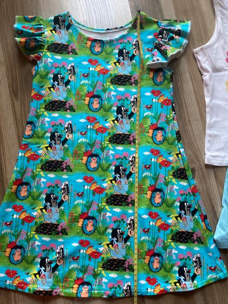 Krtkove saty, c.116/122 + zadarmo pyzamko, 116