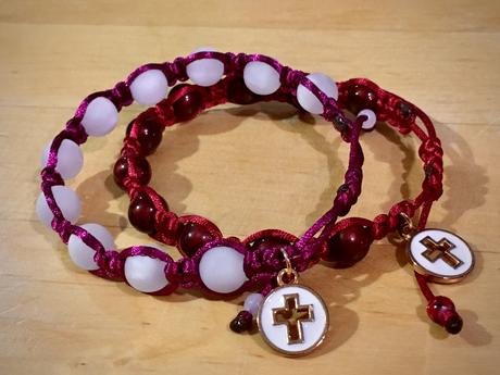 Ruženec desiatok - náramok, 