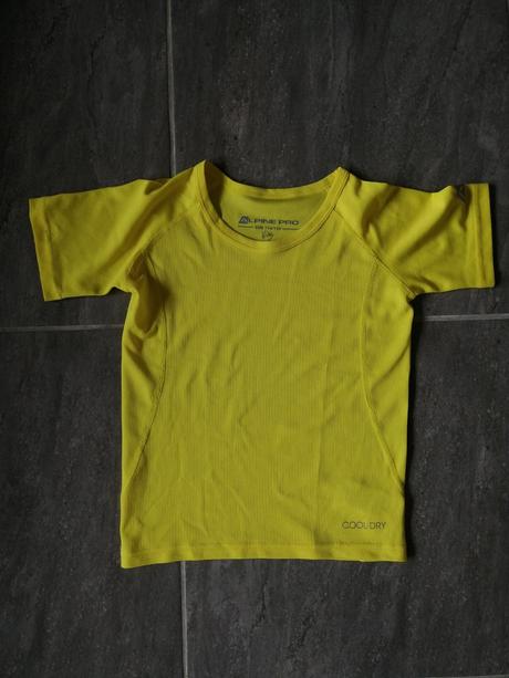 Tričko alpinepro cool dry, žlté, v116-122,6-7r., alpine pro,116
