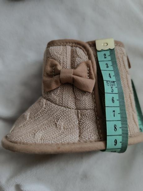 Béžové čižmičky pre bábätká, <17