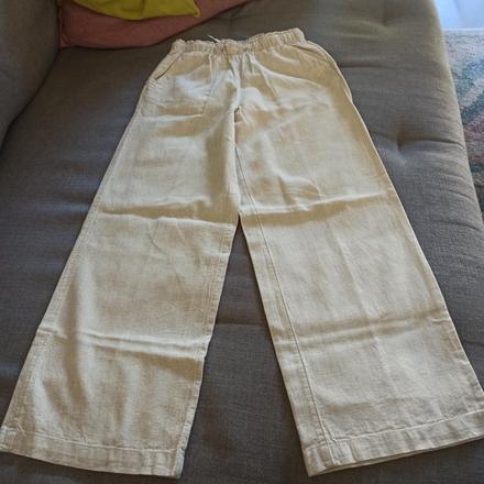 Nohavice z ľanovej zmesi, h&m,140