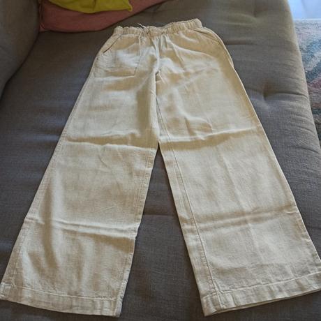 Nohavice z ľanovej zmesi, h&m,140