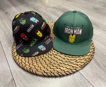 2x h&m marvel šiltovka v. 104/122, h&m,104