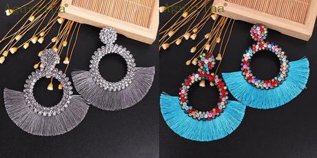 Luxusné strapcové náušnice,