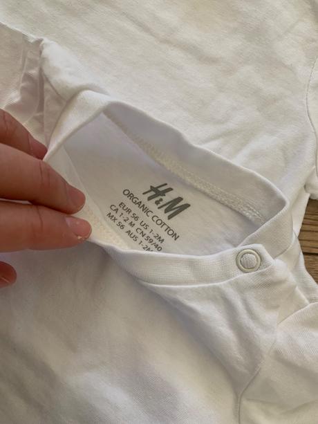 Detské biele tričká 56, h&m,56