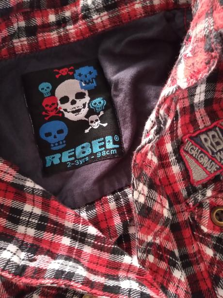 Flanelová košeľa, rebel,98