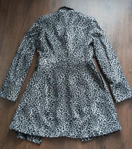 Kabát so zvieracím vzorom, mango,s