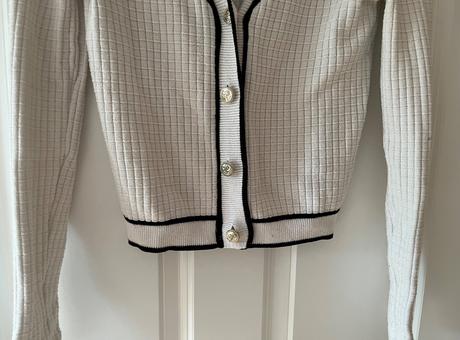 Čierno - biely elegantný kardigan, amisu, xs/34, amisu,xs