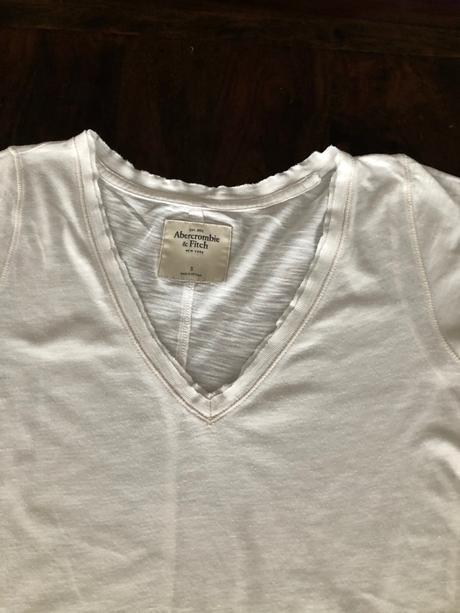 Biele basic tricko, abercrombie&fitch,s