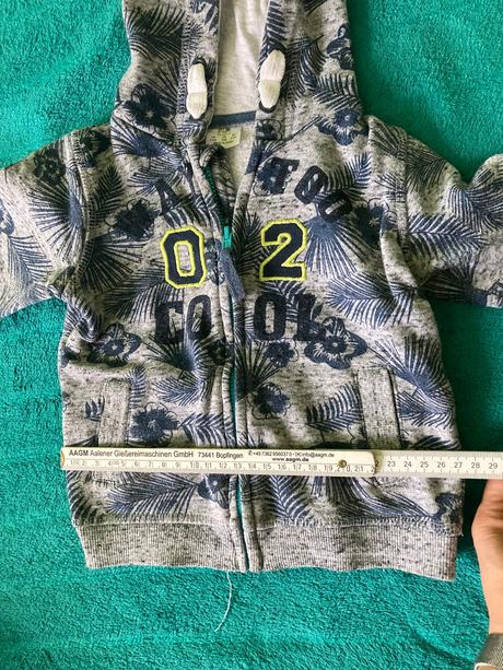 Pekna mikina na zips modra, f&f,80