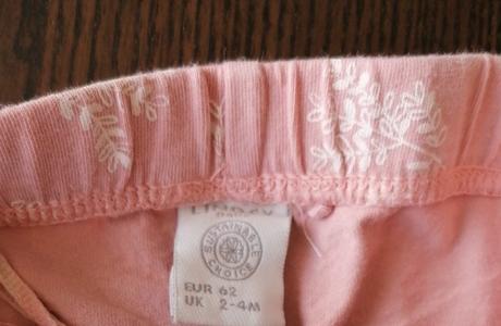 Listockove legíny ružové, lindex,62