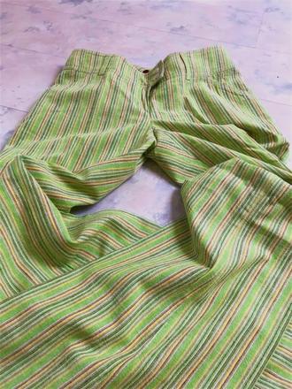 Ľanové rozšírené nohavice, 38