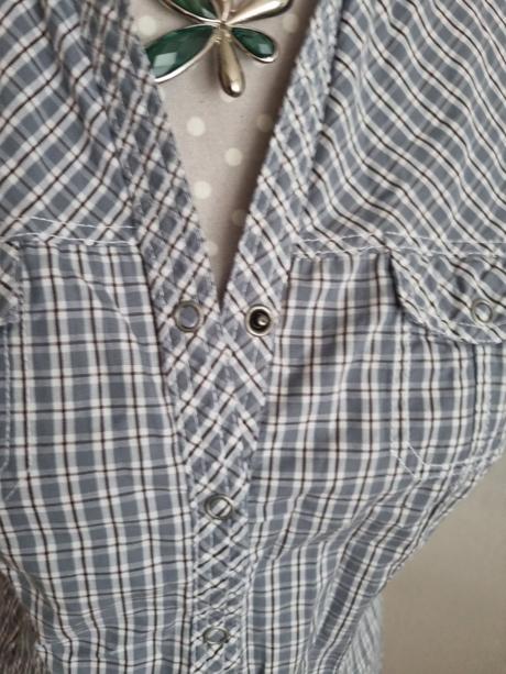 Sivo biela káro blúzka rodin hills veľ. s, s