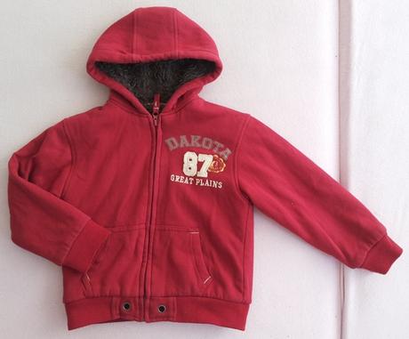 Cervena mikinka zateplena kozusinkou, st. bernard,116